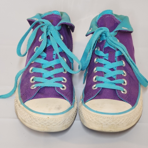 Converse All Star Snap Low Top Size 9.5 Teal and Purple (men's size 7.5) - Picture 6 of 14